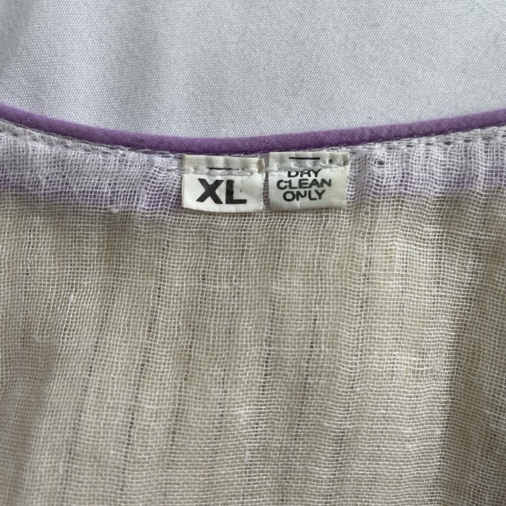 Boho Women's Purple Embroidered Kurta Dress Size‎ XL Indian Textiles Cottagecore - Picture 8 of 11
